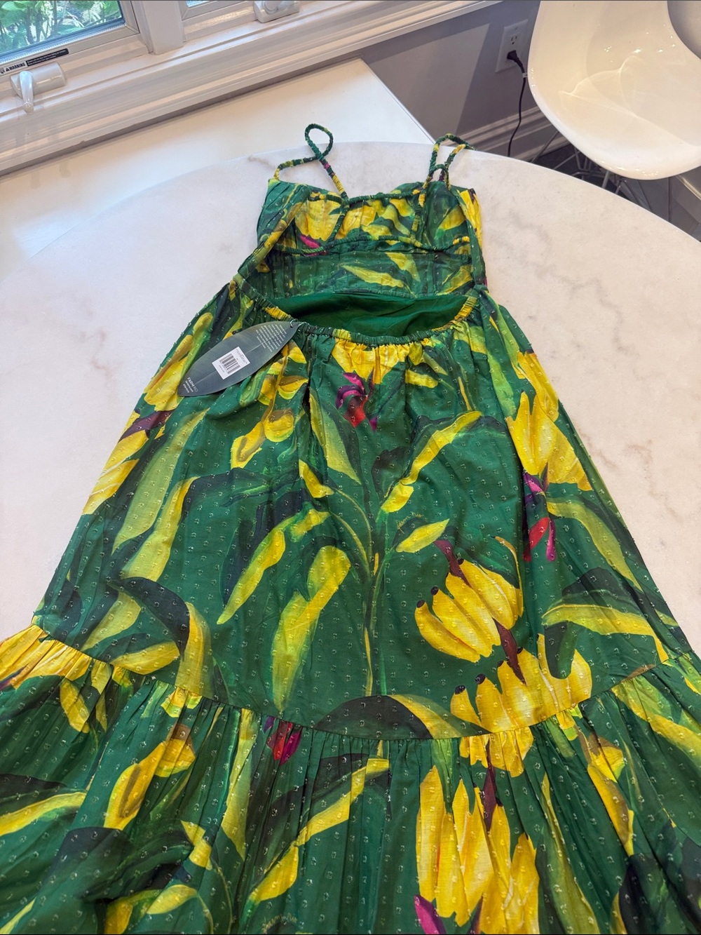 NWT FARM Rio Banana Aquarela midi dress - Picture 10 of 11